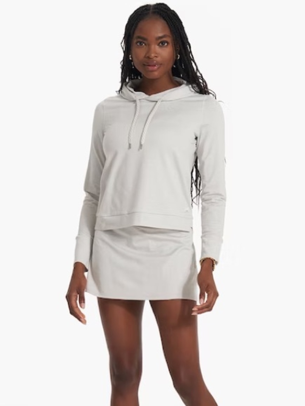 NWT Vuori Halo Essential Hoodie VW226 Salt Heather Women’s Size Large - Picture 3 of 9